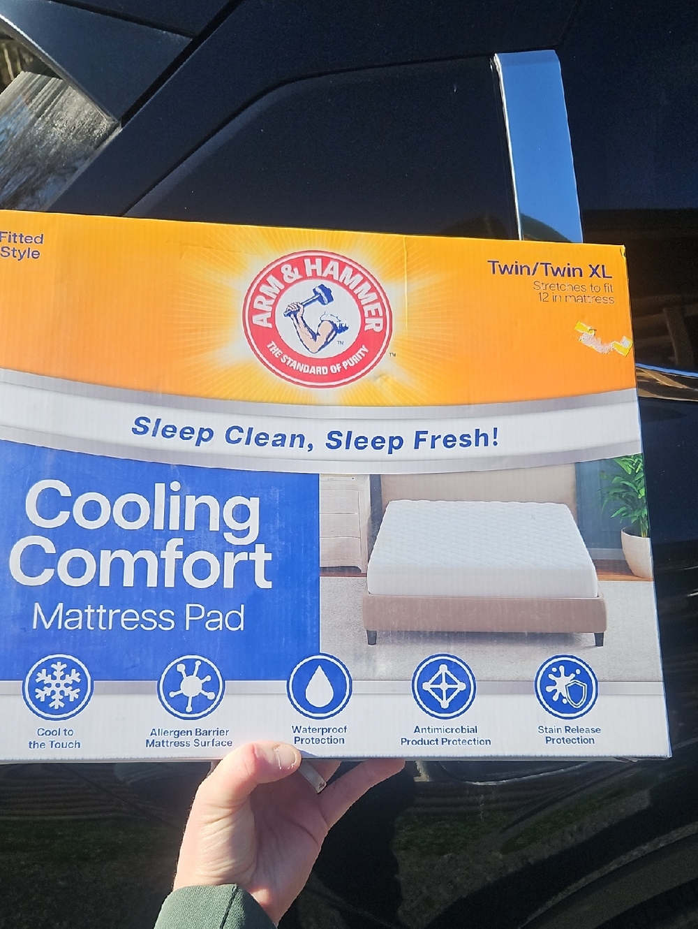 ARM & HAMMER COOLING COMFORT MATTRESS PAD:  NEW IN BOX: SIZE TWIN/TWIN XL